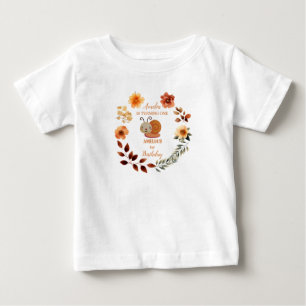 Personalised wildflower girl 1st birthday baby T-Shirt
