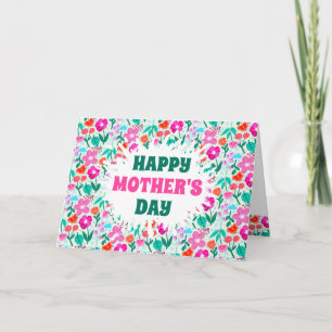 Personalised Wildflower Happy Mother's Day Card