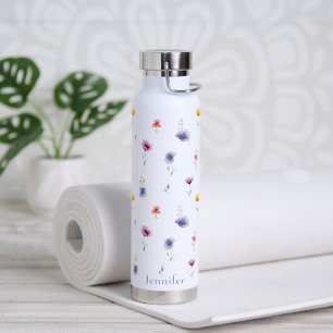 Personalised Wildflower Insulated Water Bottle