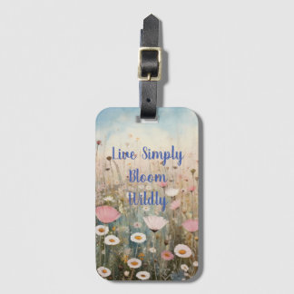 Personalised Wildflower Luggage Tag