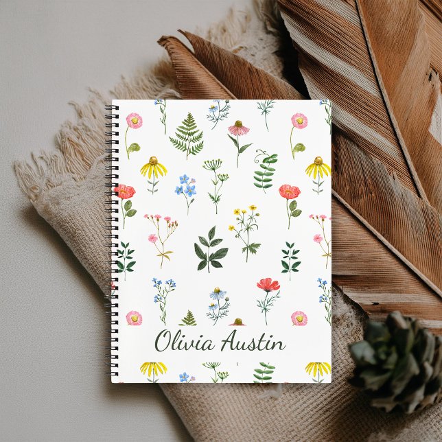 Personalised Wildflower – Minimalist Botanical Notebook (Creator Uploaded)