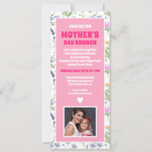 Personalised Wildflower Mother's Day Brunch Photo Invitation