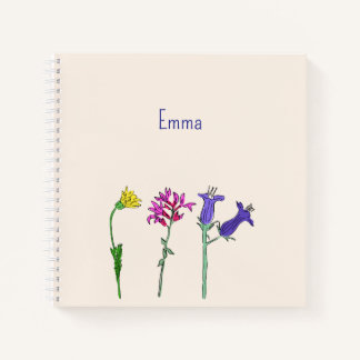 Personalised Wildflower Notebook