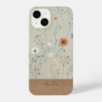Personalised wildflower phone case