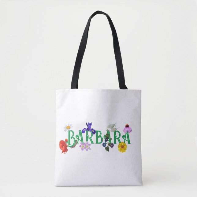 Personalised 'Wildflowers' Tote Bag (Front)