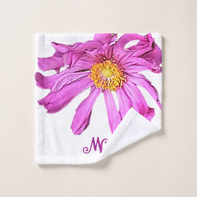 Personalised 'Wildflowers' Wash Towel (Wash Cloth)
