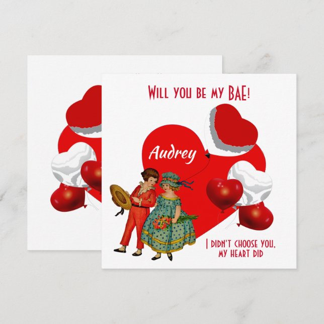 Personalised Will You Be My BAE Girl Boy Balloons  (Front/Back)