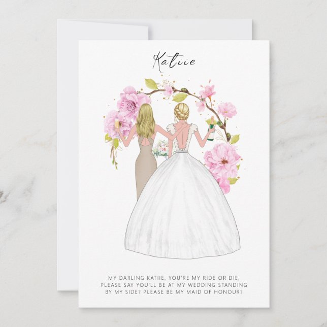Personalised Will You Be My Bridesmaid Card (Front)