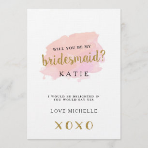 Personalised Will You Be My Bridesmaid? Card