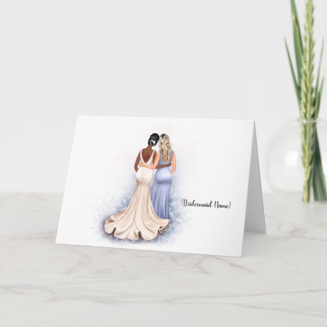 Personalised Will you be my Bridesmaid? Card (Front)