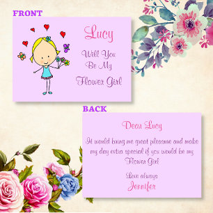 Personalised Will You Be My Flower Girl Invitation
