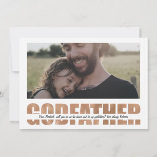 Personalised Will You Be My Godfather Invitation