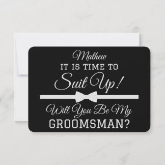 Personalised “Will You Be My Groomsman?” Suit Up Thank You Card