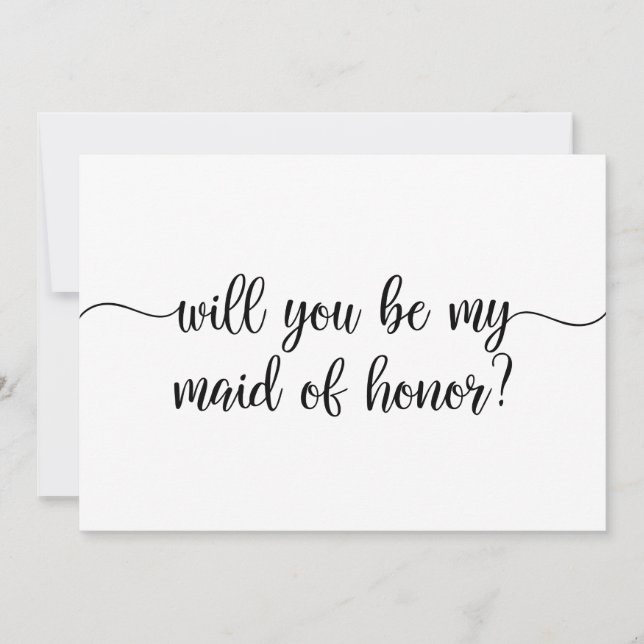 Personalised Will You be my Maid of Honour Cards (Front)