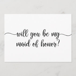 Personalised Will You be my Maid of Honour Cards
