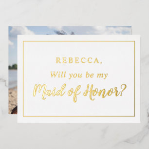 Personalised Will you be my Maid of Honour Photo