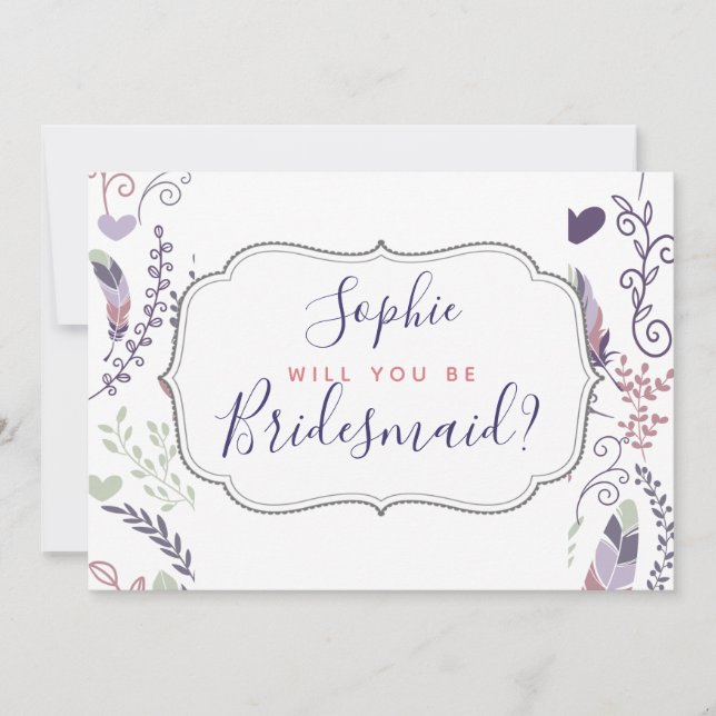 Personalised Will you be? Wedding Card (Front)