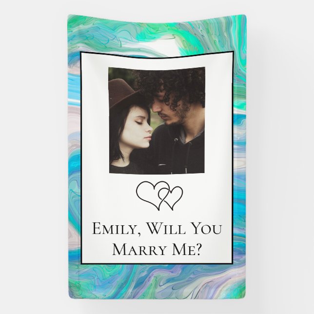 Personalised Will  You Marry Me    Banner (Vertical)