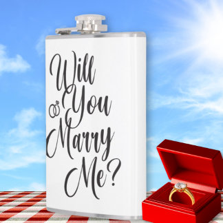 Personalised “Will You Marry Me?” Proposal Hip Flask