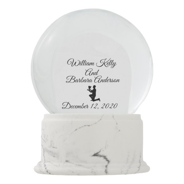 Personalised Will You Marry Me? Snow Globe (Back)