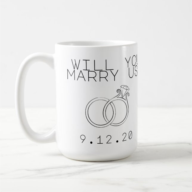 Personalised Will you Marry Us? Coffee Mug (Left)
