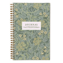 Personalised William Morris Jasmine Dotted Journal