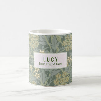 Personalised William Morris Jasmine Dotted Journal Coffee Mug