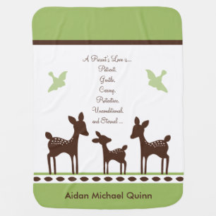 Personalised Willow Deer Family Keepsake Blanket