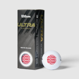 Personalised Wilson golf ball gift set for men