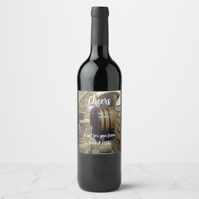 Personalised Wine Bottle Label (Front)