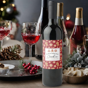 Personalised Wine Bottle Label Cookie Exchange