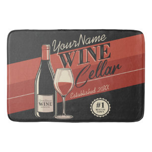 Personalised Wine Cellar Bottle Tasting Room Bar   Bath Mat