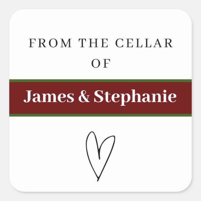 Personalised Wine Cellar Stickers  (Front)