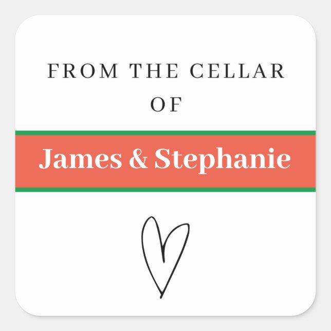Personalised Wine Cellar Stickers  (Front)