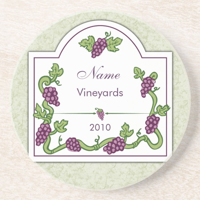 Personalised Wine coasters (Front)
