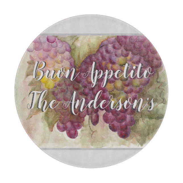 Personalised Wine Country Tuscan Inspired Cutting Board (Front)