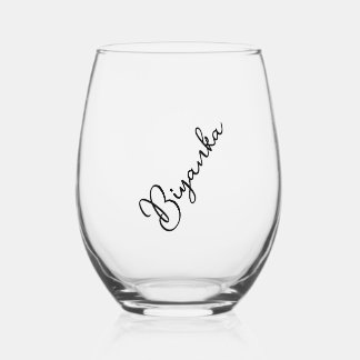 Personalised wine glasses