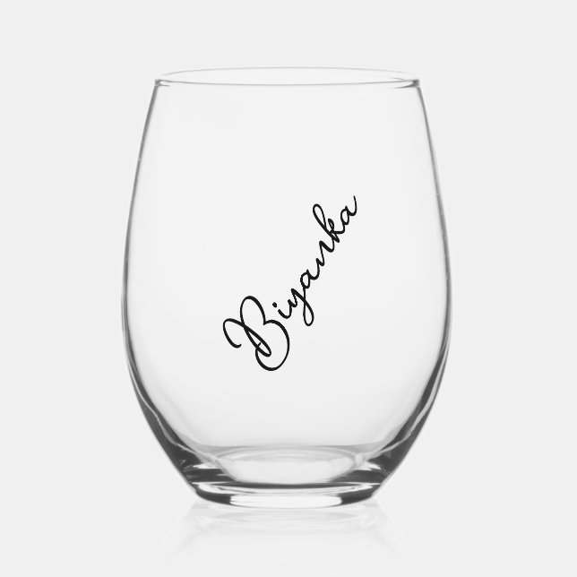 Personalised wine glasses (Front)