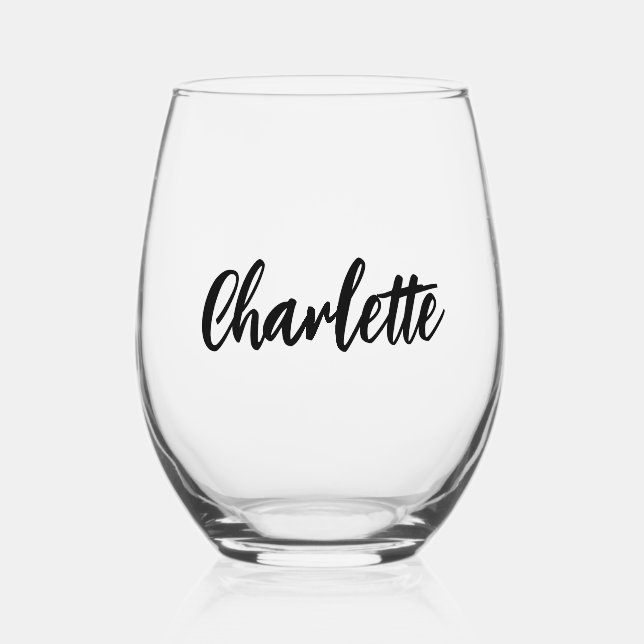 Personalised wine glasses (Front)