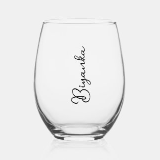 Personalised wine glasses