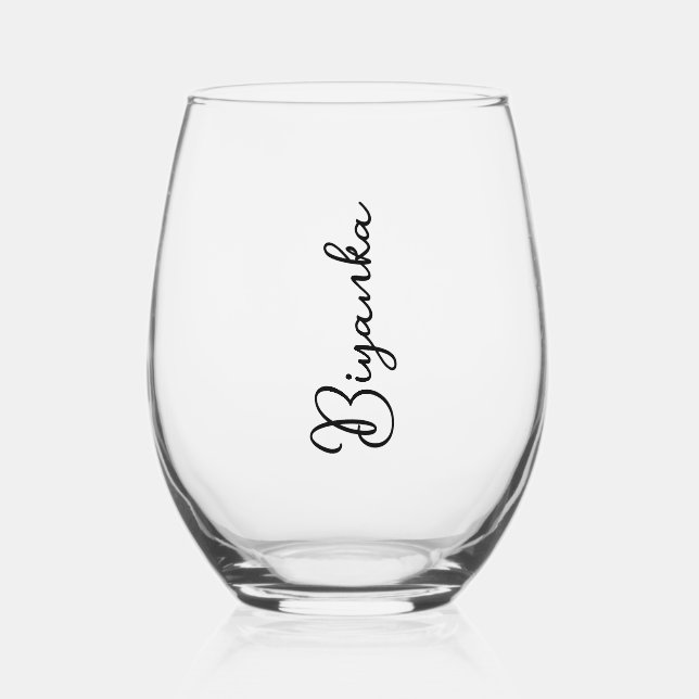Personalised wine glasses (Front)
