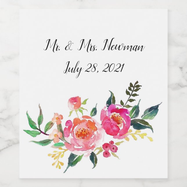 Personalised wine label (Single Label)