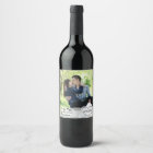 Personalised Wine Label with Photo Couple Wedding