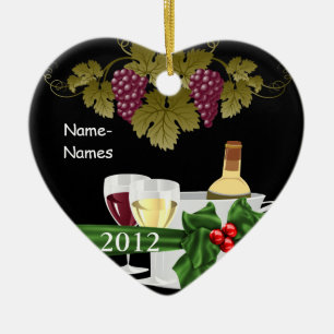 Personalised WINE LOVERS 2012 Holiday ORNAMENT