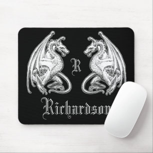 Personalised Winged Dragons Mouse Mat