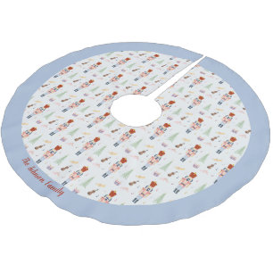 Personalised Winter Blue Nutcracker Ballet Music Brushed Polyester Tree Skirt