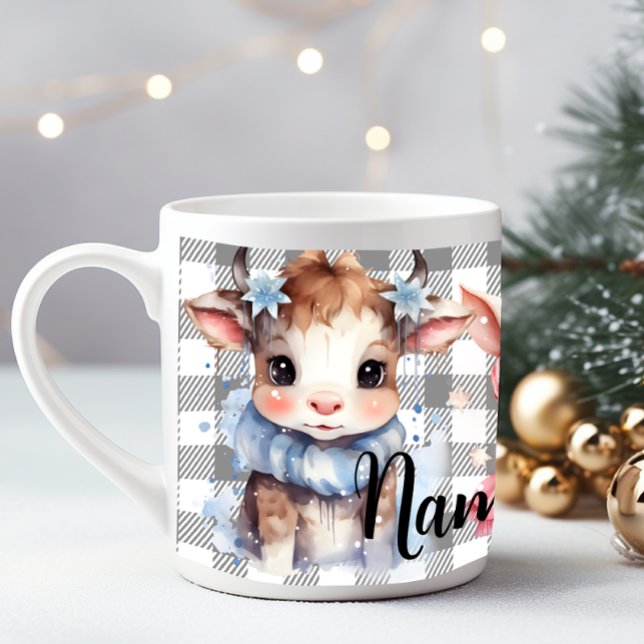Personalised winter farm animals large coffee mug (Creator Uploaded)