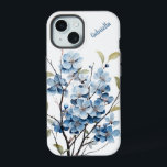 Personalised Winter Floral Phone Case<br><div class="desc">Custom case with floral watercolor art for your phone. Customise the name using our tool and watch as it changes. Beautiful artwork you can carry with you. Great stocking stuffer or grad gift - perfect for any occasion! Check out all the beautiful phone cases in the Paws Charming shop, and...</div>