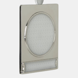 Personalised Winter Geometric Pattern Silver Plated Banner Ornament