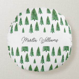 Personalised Winter Holiday Country Beauty Round Cushion